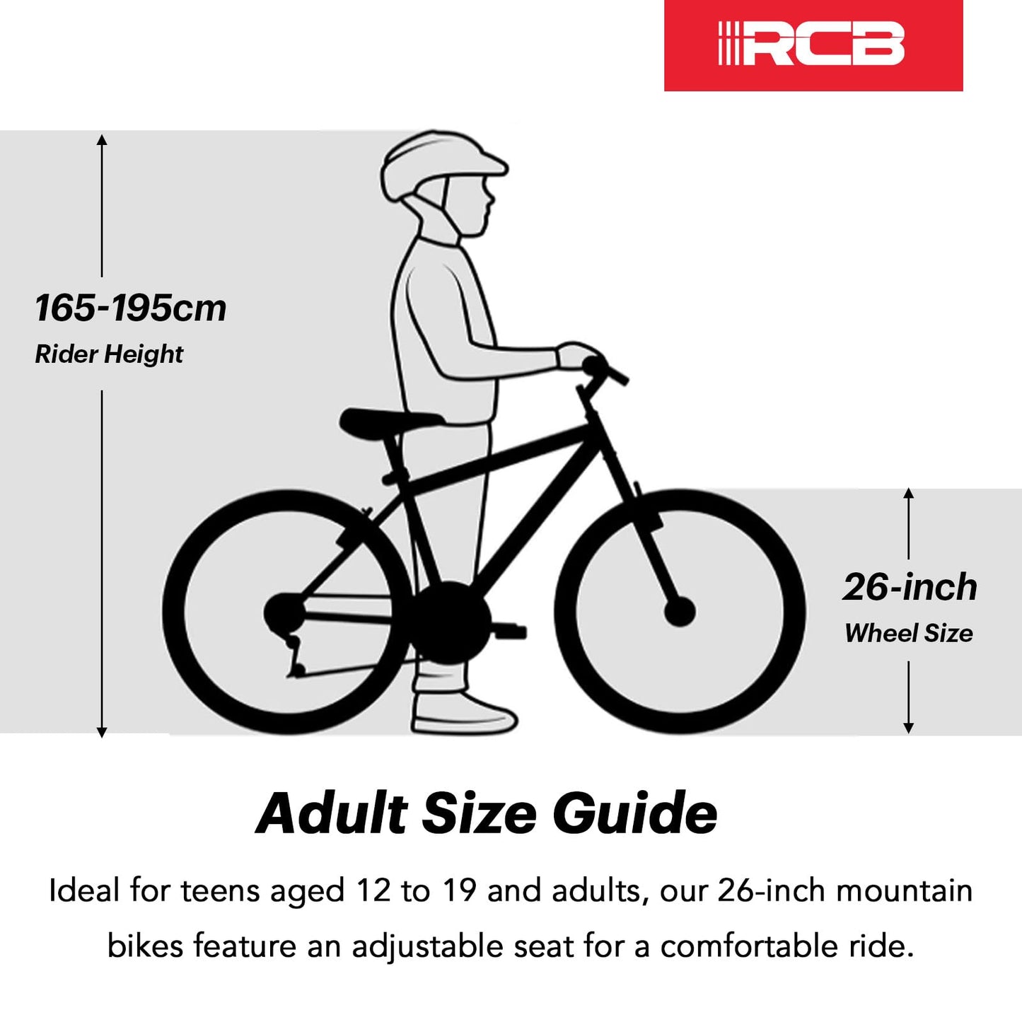 RCB GK2 VTT 26 Pouces, Vélo de Montagne 21 Vitesses avec Cadre en Aluminium et Freins à Disque