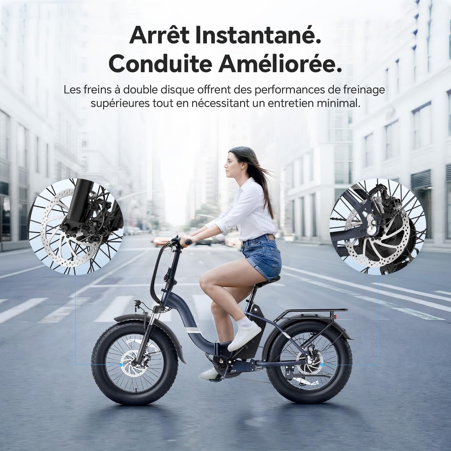 Touroll S2/ S2 Pro Vélo Électrique Pliable Tout-Terrain, 20"×4.0" Fat Tire, 150KM Autonomie, Batterie 720Wh Amovible, Moteur 250W Vélo Électrique Gros Pneu 7 Vitesses, E-Bike Urbain pour Adulte