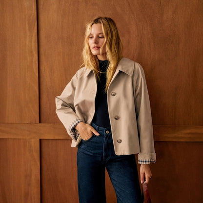 2026 European and American Cross-Border Amazon Women's Casual Simple Jacket Long-Sleeve Single-Breasted Autumn and Winter Coat
