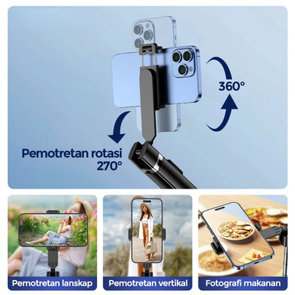LISCN 100CM Selfie Stick Tripod Multifunction Mobile Phone Holder with Bluetooth Control Holder for Smartphones